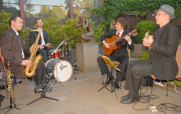 The Quarteto Agogo: (left to right) Ben Carr, Alister Kerr, Paul Carry, Adam May
